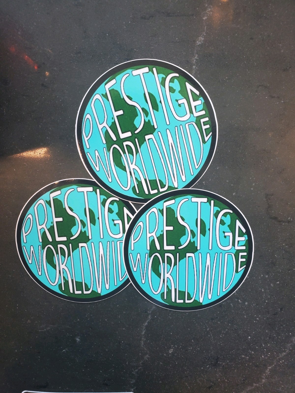 Prestige Worldwide Sticker HEAVY DUTY WEATHER PROOF VINYL WORLDWIDE 🌐 SHIPPING