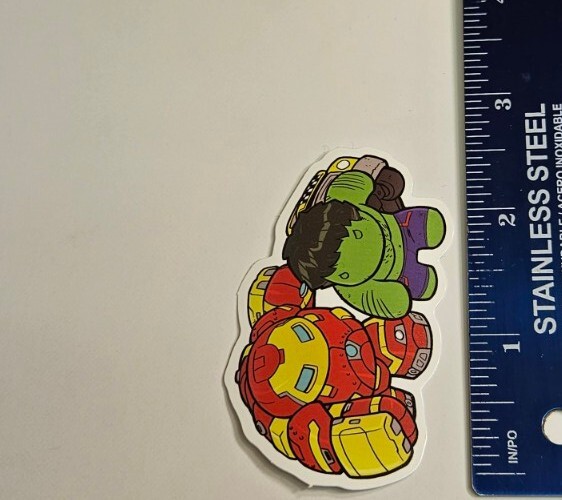 The Hulk And Hulkbuster – Laptop Sticker / Skateboard Decal