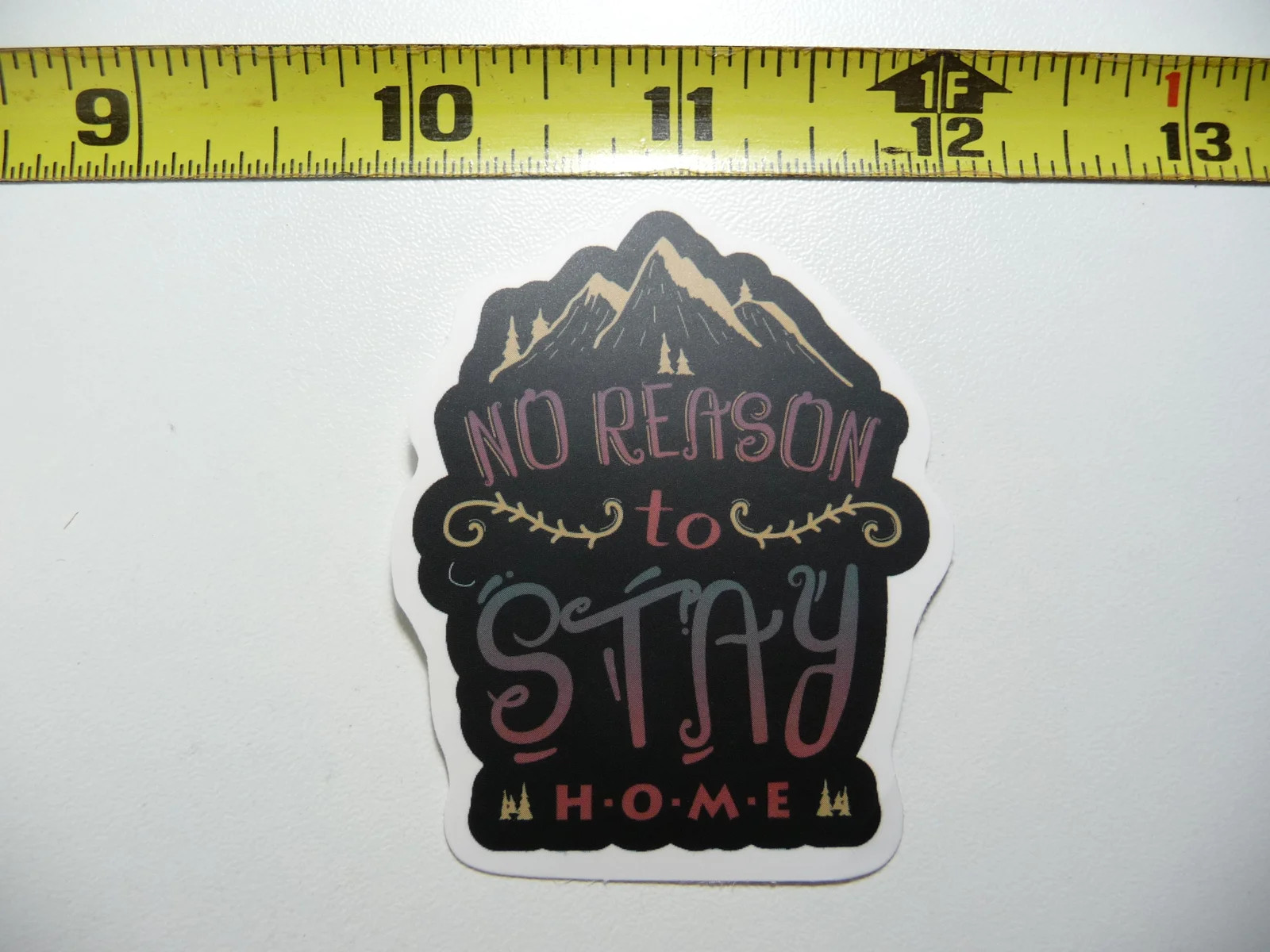 NO REASON STAY HOME SMALL STICKER DECAL HIKING CAMPING WOODS NATURE HIKE