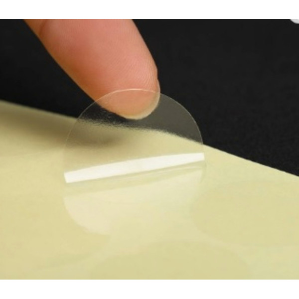 Clear Transparent PVC 2" Round Stickers Self Adhesive Pack of 1000
