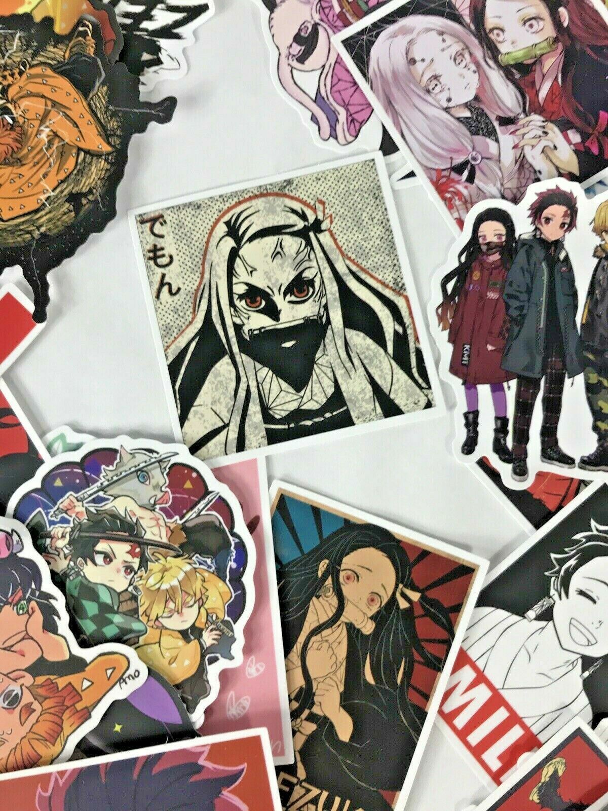 100pc Demon Slayer Jump Comics Anime Phone Laptop Wall Decal Peeker Sticker Pack
