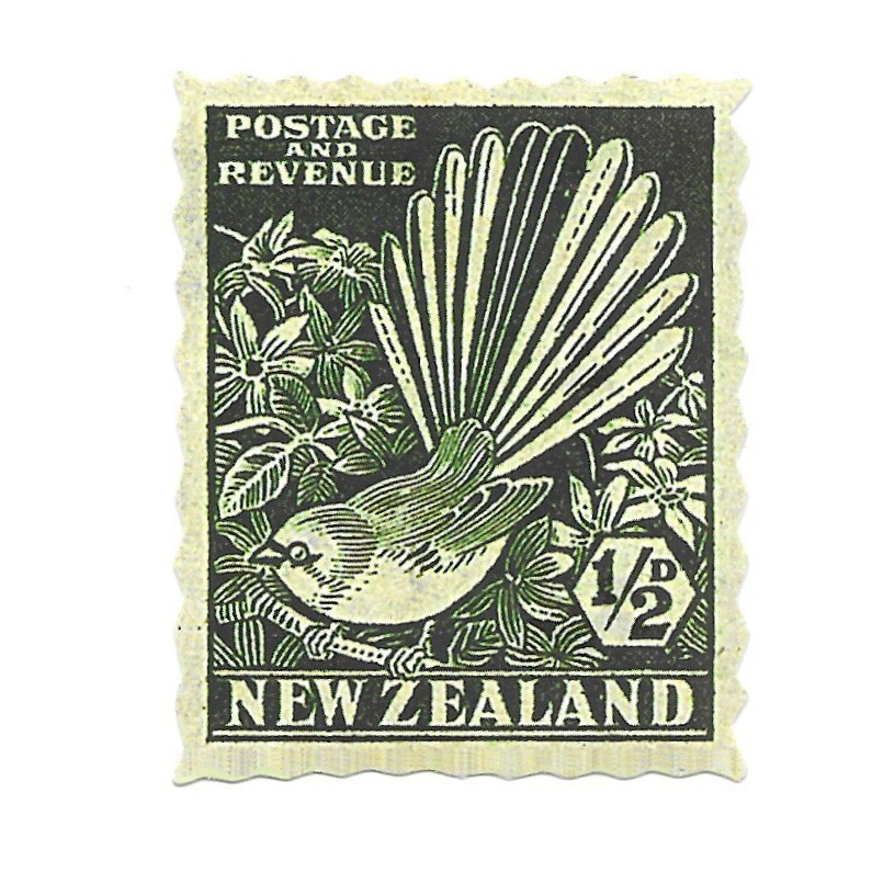 New Zealand Fantail Bird Stamp Vinyl Sticker Die Cut Scrapbooking Journal Decal