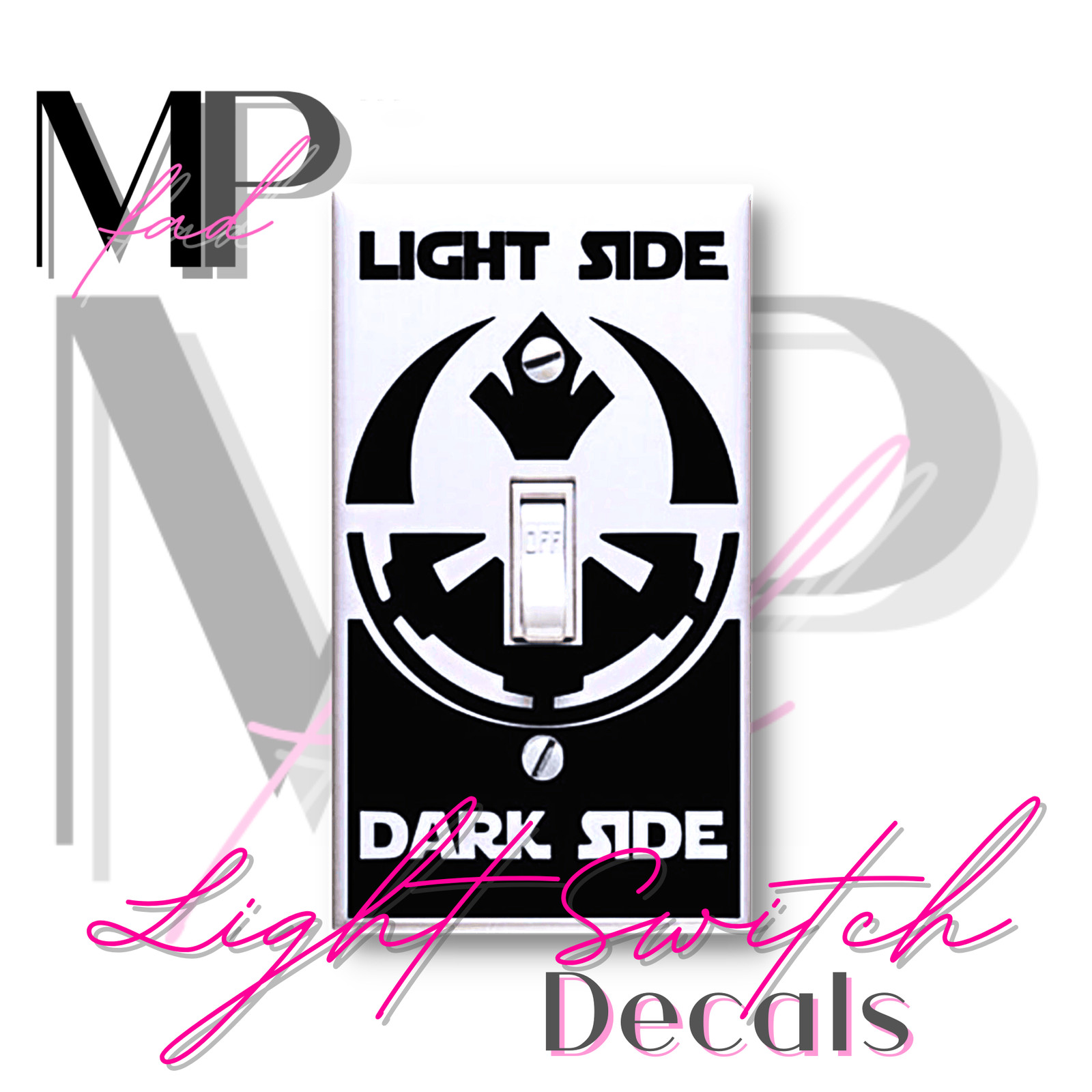 Star Wars Decal Light Switch Rebel Galactic Emblem Vinyl Sticker Wall Home Decor