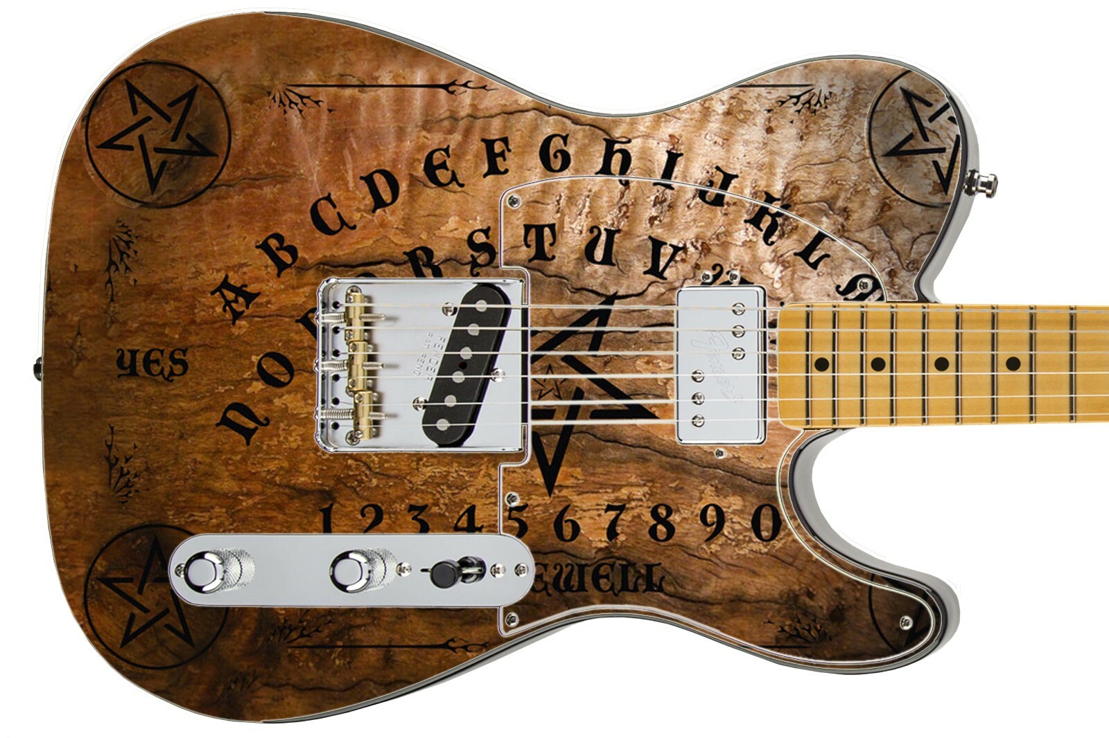 Guitar Skin Axe Wrap Re-skin Bass Reface – Ouija Wood Attic Find 761