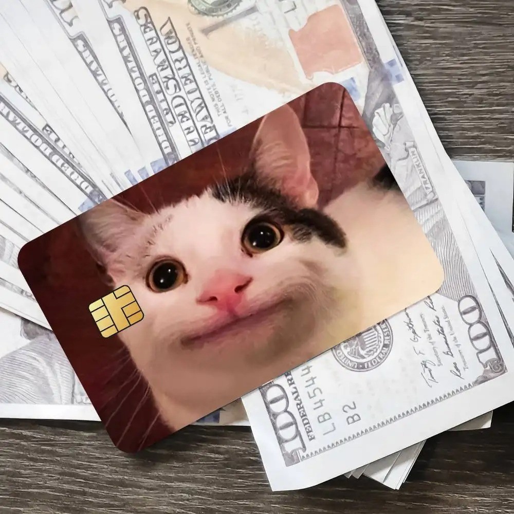 Credit card Skin Crying cat funny | meme Debit card skins | Custom Card Sticker