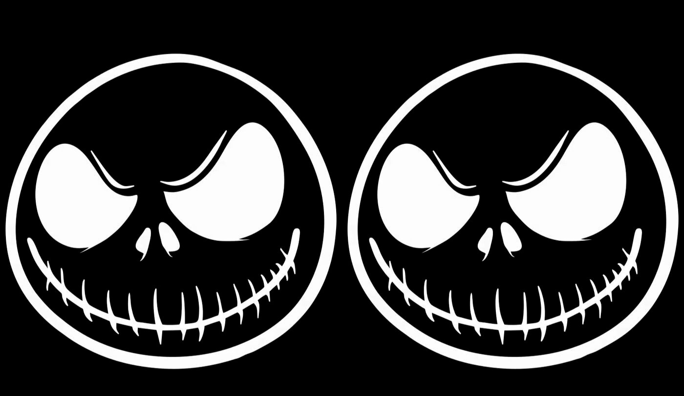 Jack – Nightmare Before Christmas Decal – Jack Skellington Two White Vinyl Decal