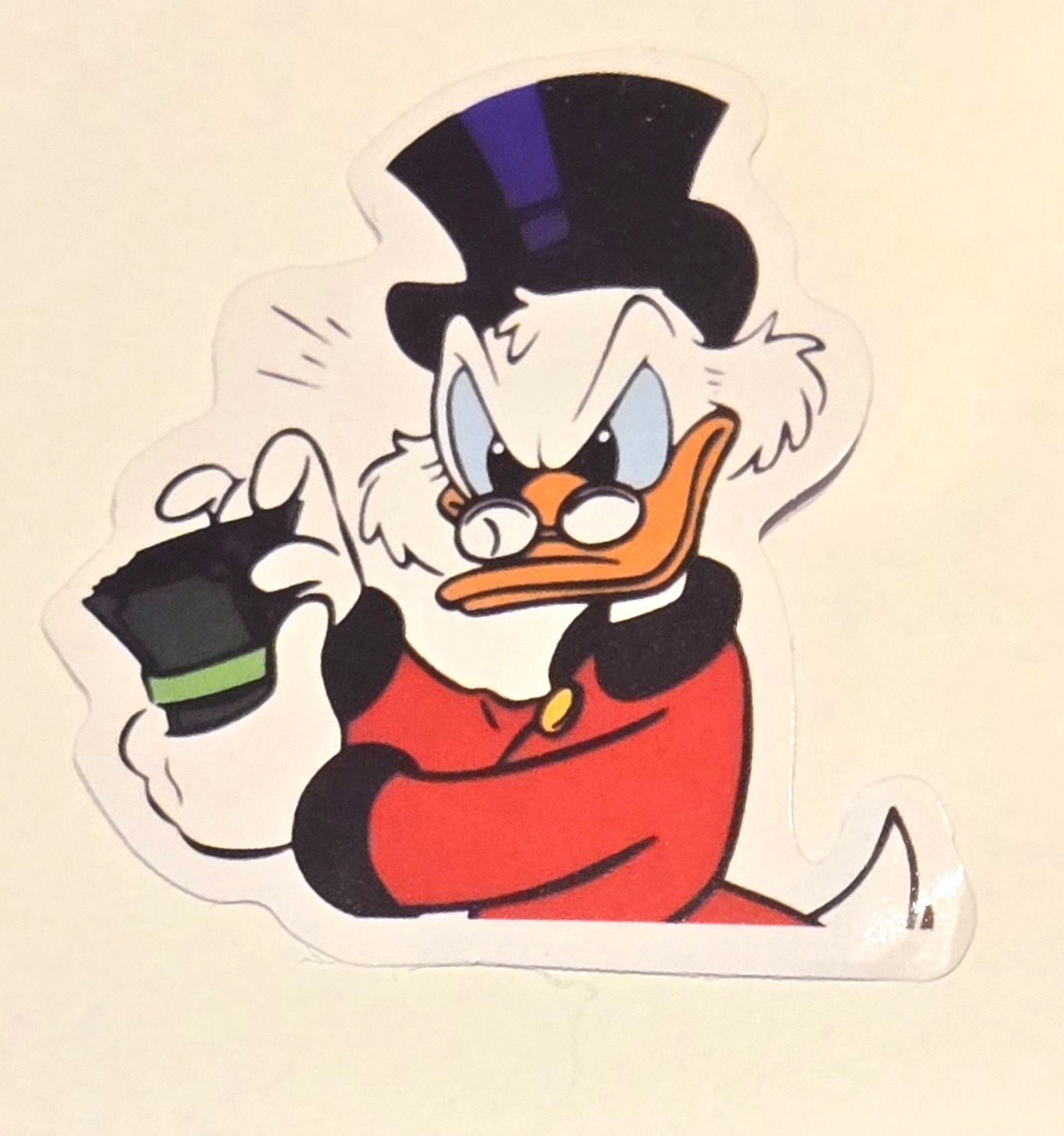 Scrooge McDuck Counting Money Sticker Decal Computer Laptop Water Bottle NEW