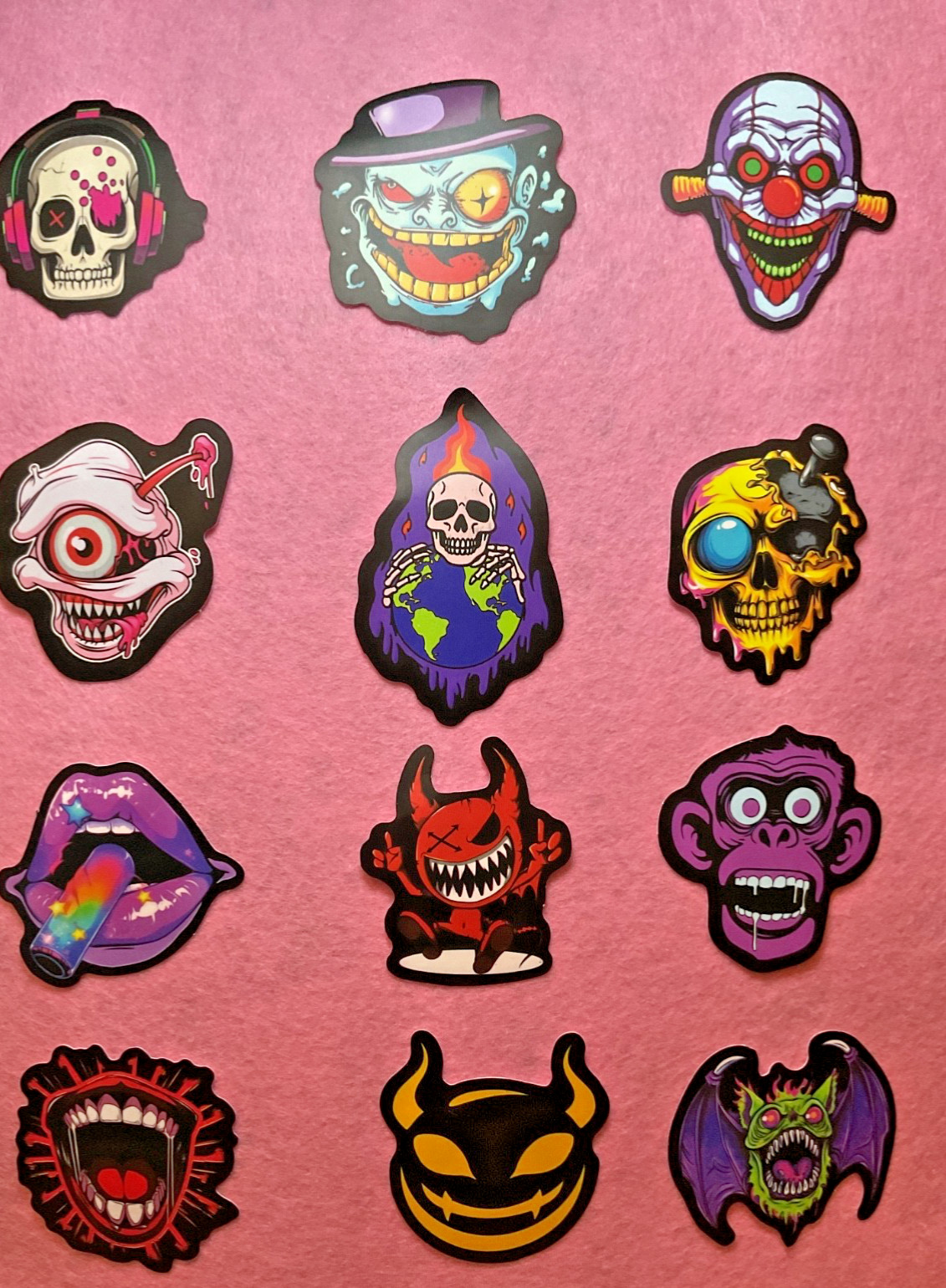 HORROR STICKERS DIY FOR PHONES, HELMETS, SCUBA, CASES, PLANNERS, NOTEBOOKS