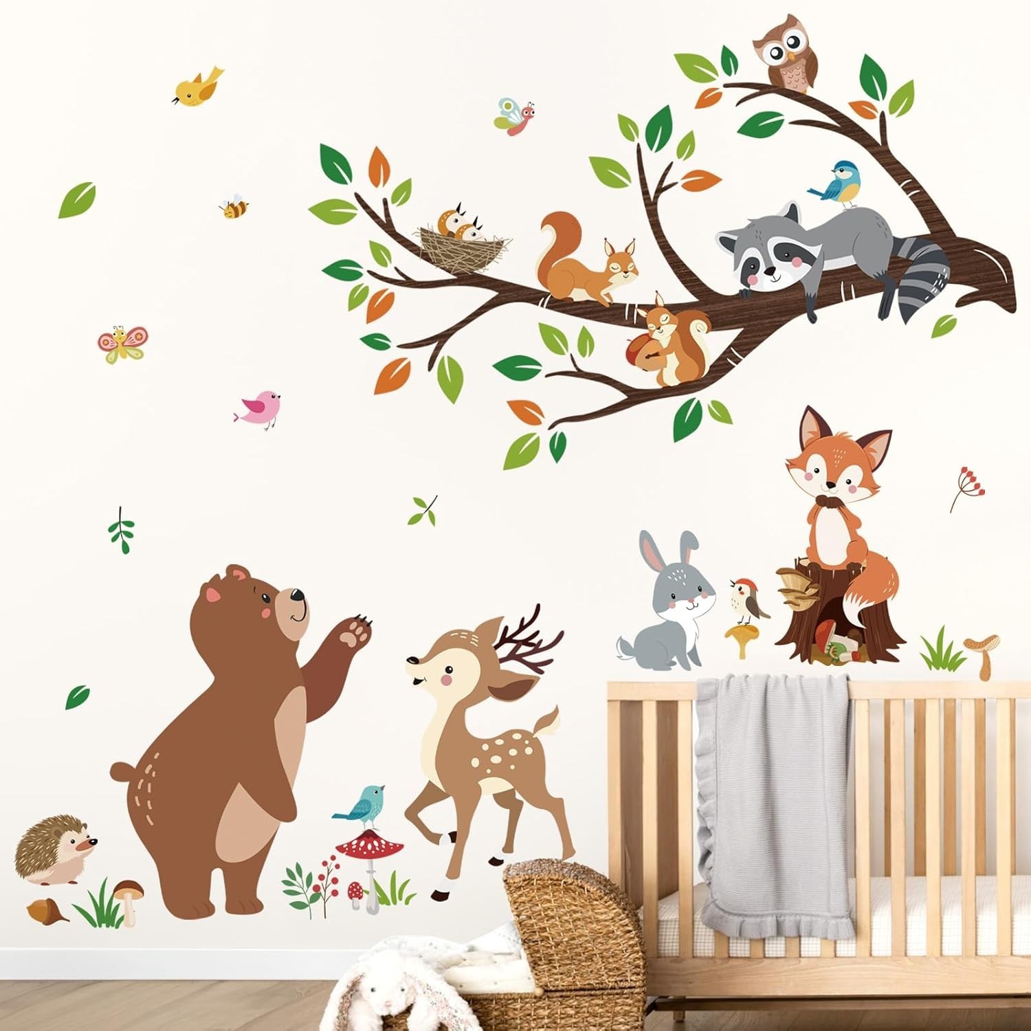 Colorful Waterproof Animal Wall Stickers – Ideal for Nurseries and Bedrooms