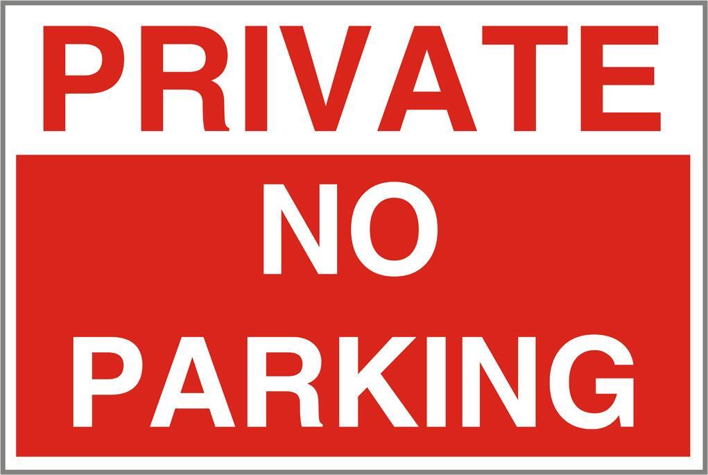 Private No Parking Sign Decal Removable Wall Window Door Sticker Decor Art Mural