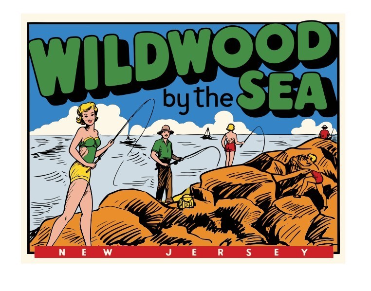 Wildwood New Jersey Vintage Style Sticker Decal R8608