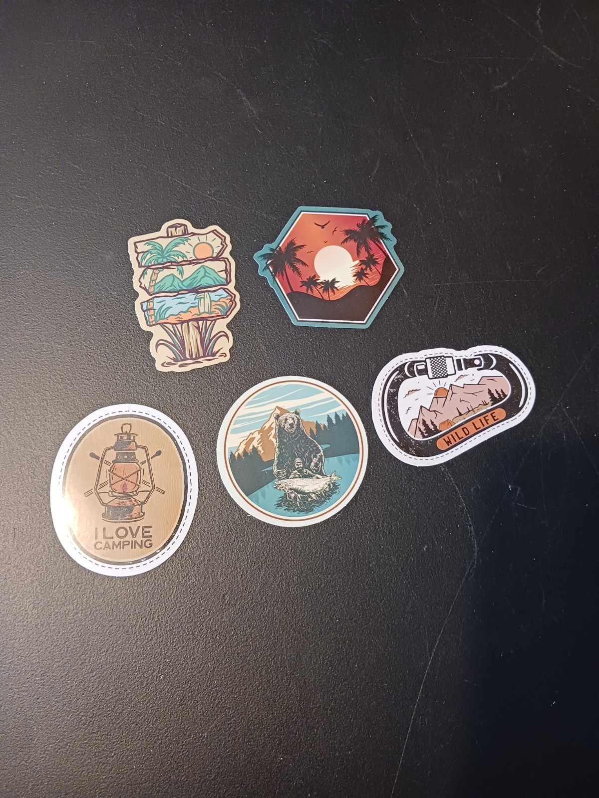 25 New Outdoors-Themed Vinyl Stickers Hiking, Camping, Bigfoot…Lot 1 of 2