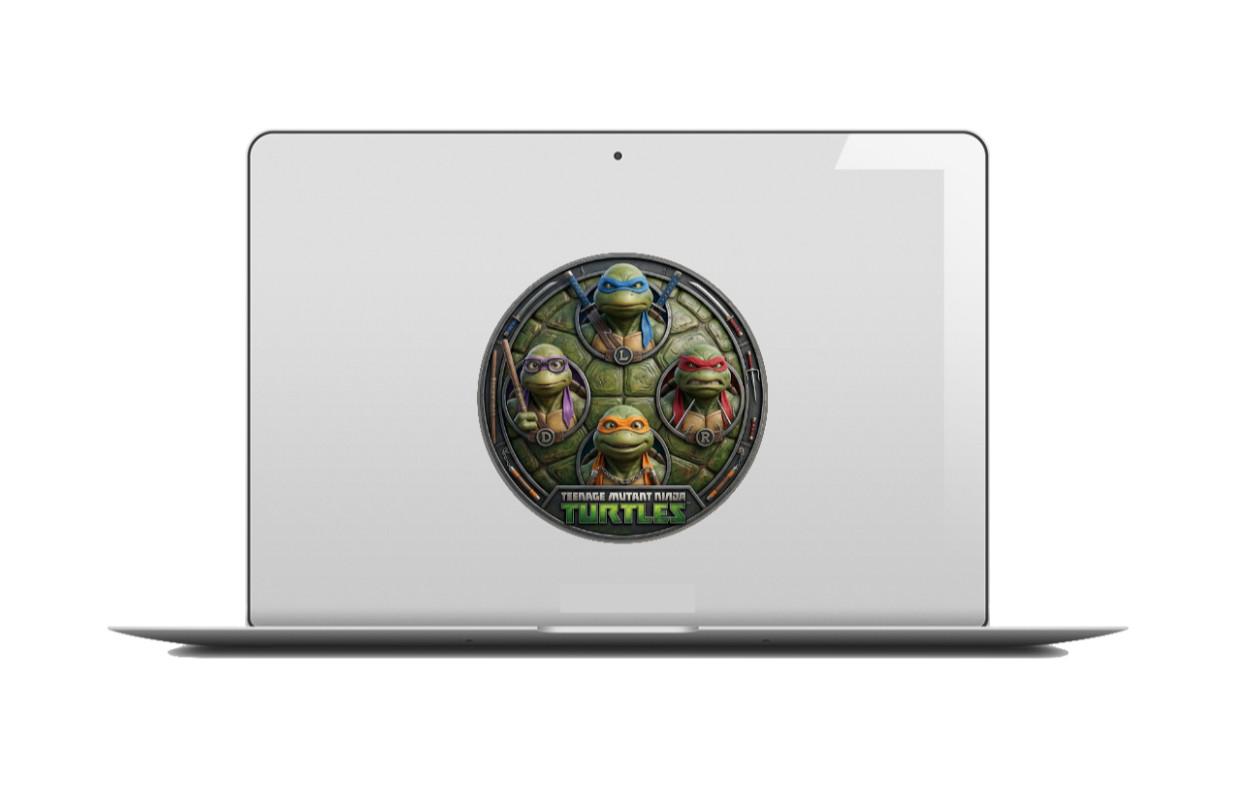 Teenage MN Turtles "Cover" – 4" Handmade Vinyl Decal Vehicle Decor Cooler Cup
