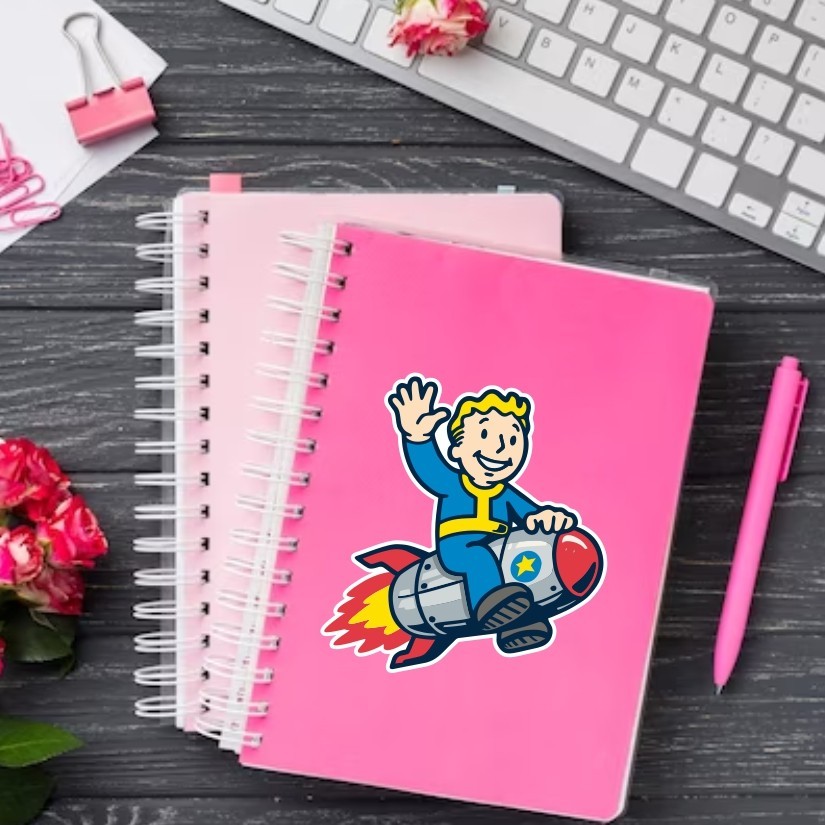 Boy Riding a Bomb Fallout Precision Cut Decal