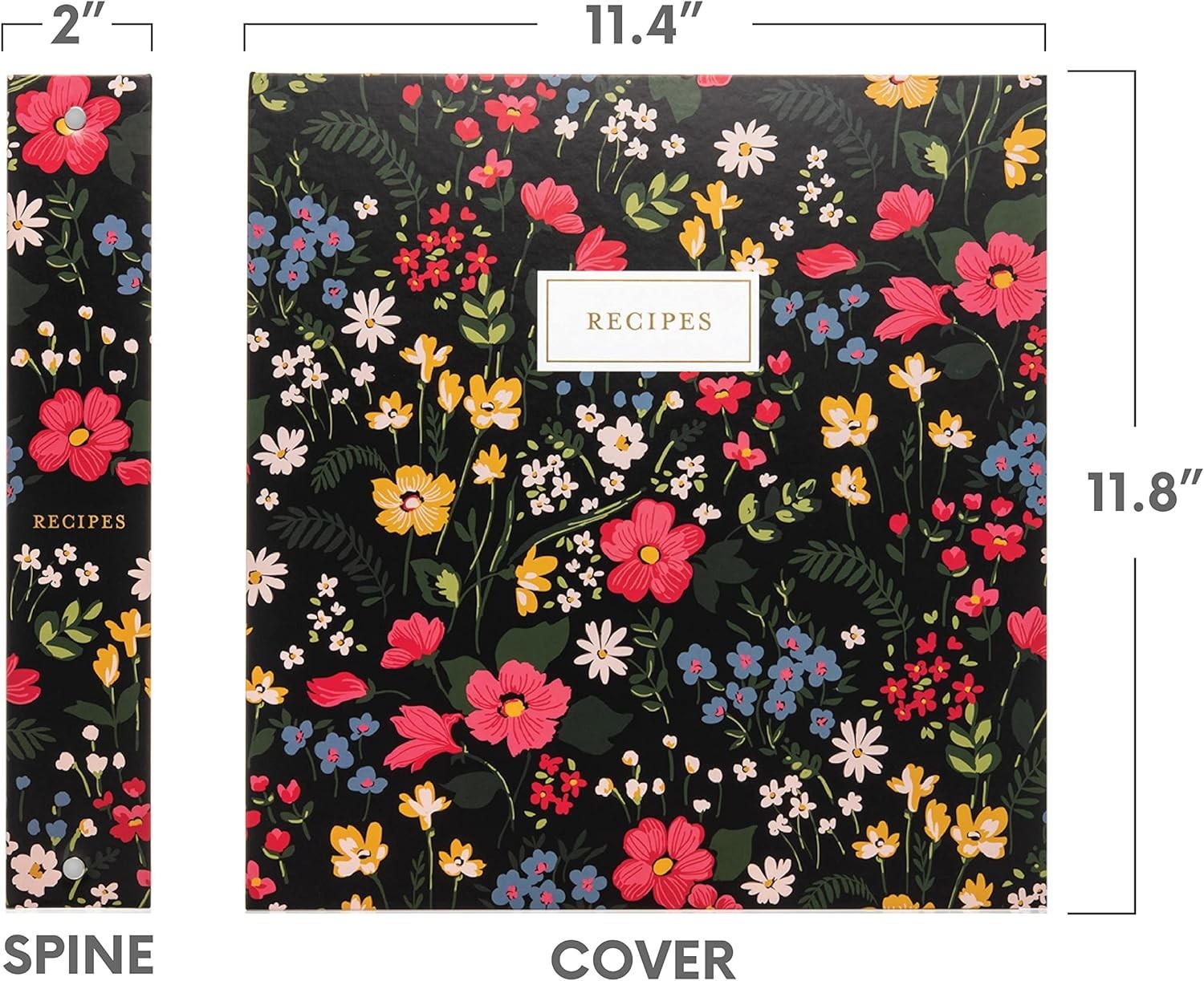 3 Ring Recipe Binder 8.5 x 11 | Full-Page with Clear Protective for