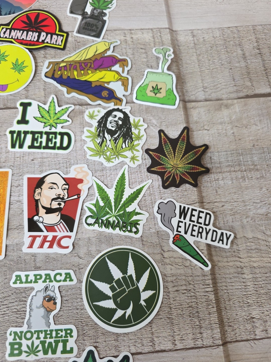 (65) Marijuana Theme Stickers Decals Cannabis Weed Humor