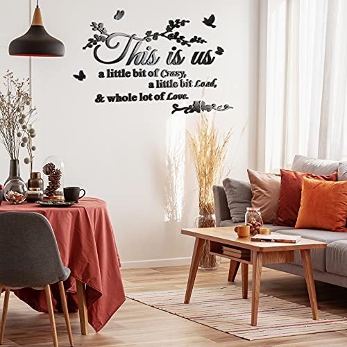 Outus Living Room Wall Decor 3D Acrylic Mirror This is Us Letter…