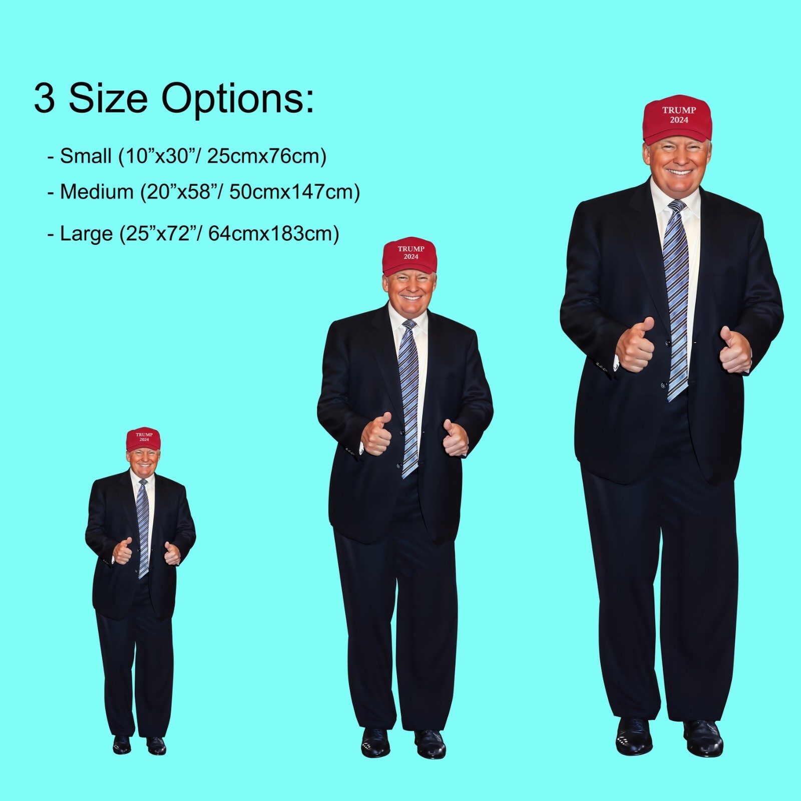 Donald Trump Life Size Cutout Wall Decal Sticker