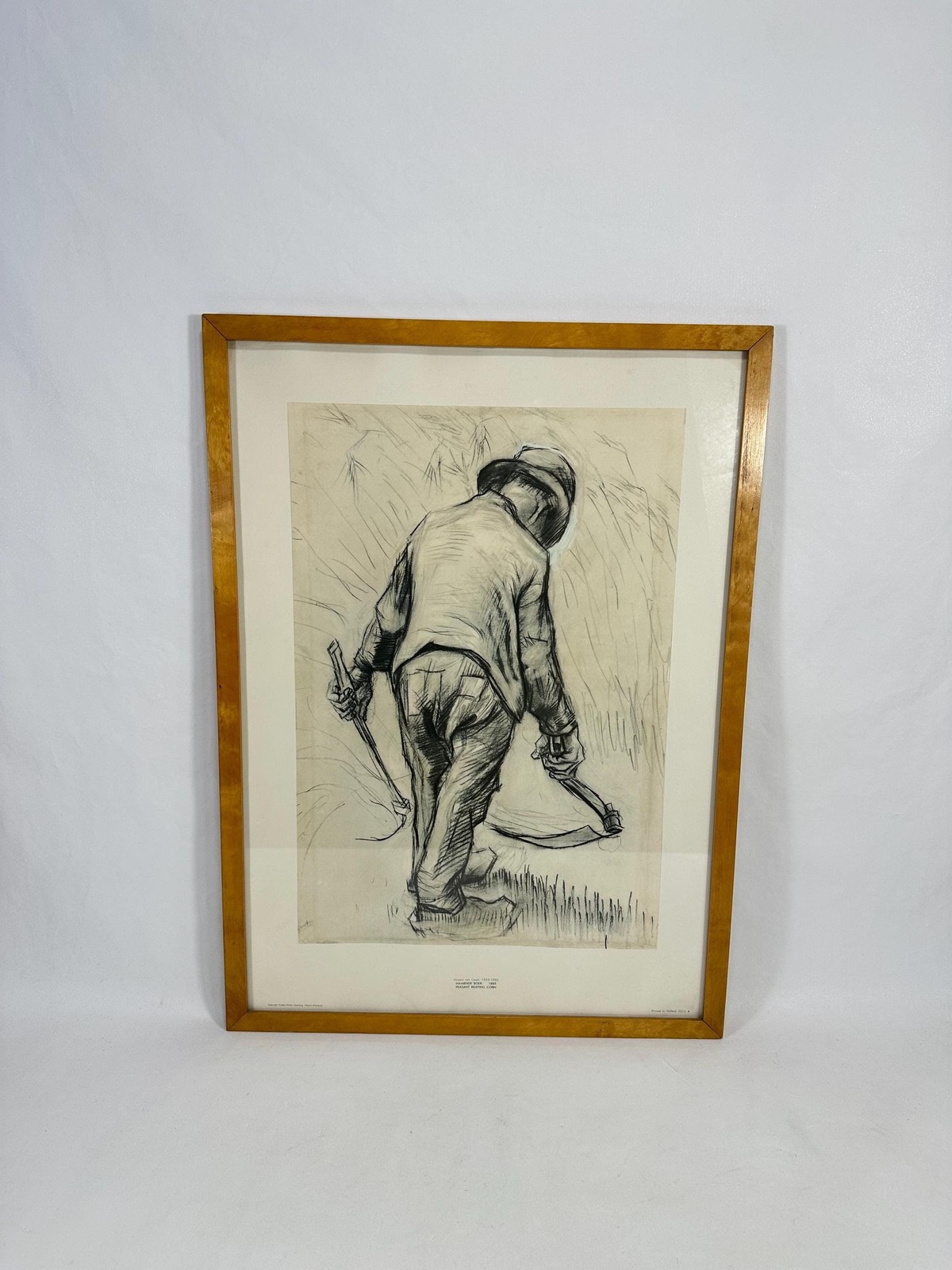 Vincent van Gogh Reproduction: Peasant reaping Corn Art Print