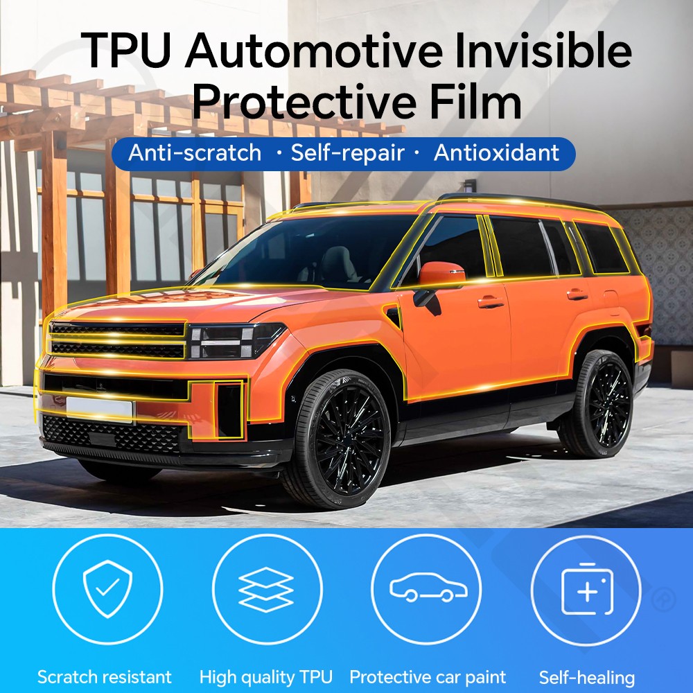 8.5Mil TPU PPF Paint Protection Film Pre-Cut Kit For Hyundai Santa Fe 2024-2025