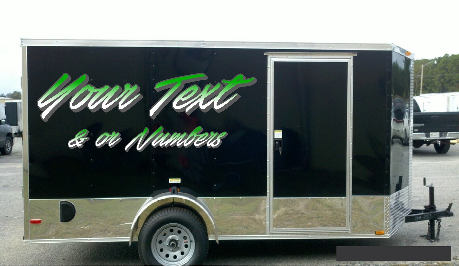 Custom Windshield Decal, Personalized Premium Automotive Vinyl text graphic CTDP