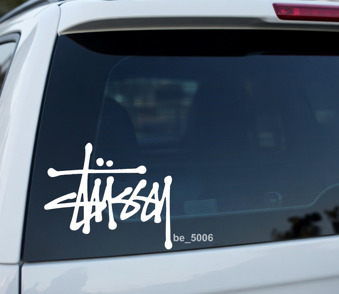 Stussy Logo Decal Graffiti Streetwear Sticker Car Window Vinyl White