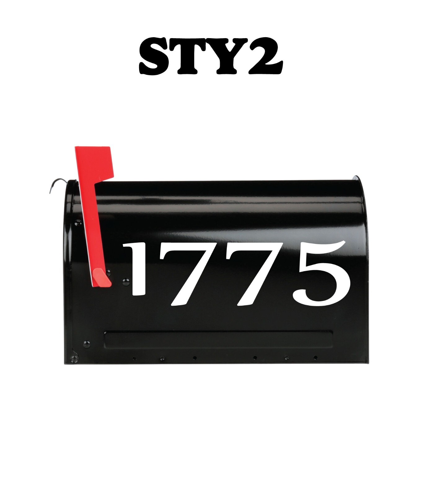 SET OF 2 Custom Mailbox Numbers Vinyl Decals Stickers Choose Size Color Style