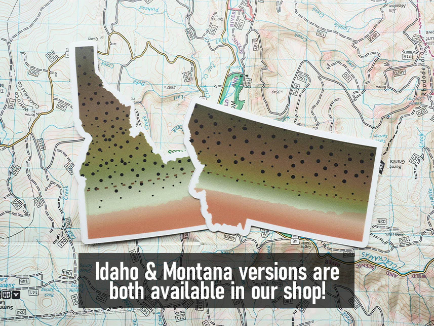 Cutthroat Trout Idaho Fishing Sticker – Cool Pacific Northwest Decals for Laptop