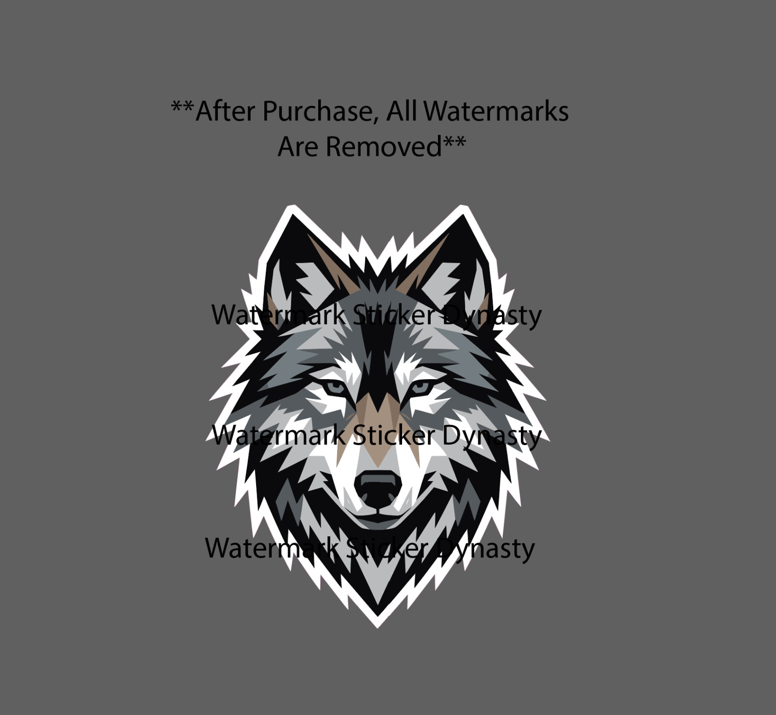 Wolf Geometric Sticker Waterproof Decal Animal Outdoor Nature Wildlife Gift NEW