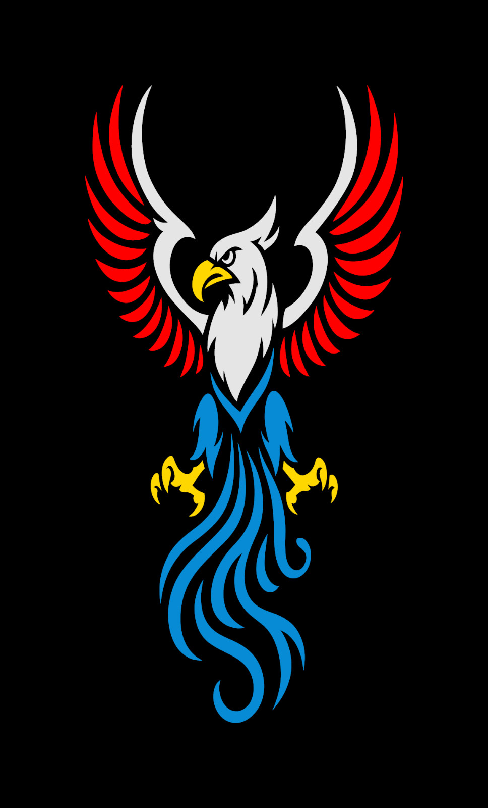 Patriotic Eagle, Eagle Vinyl Decal, War Eagle Proud American, Red, White, Blue