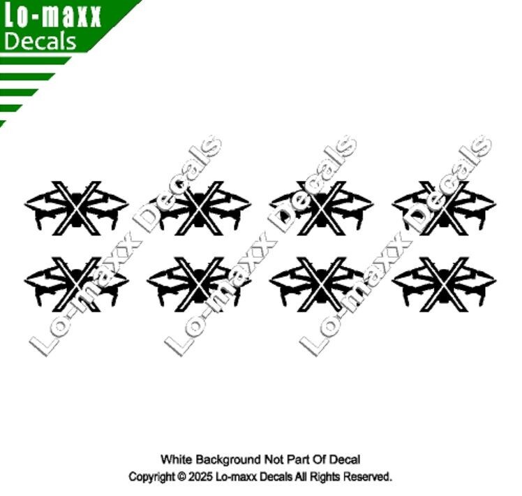 Drone Hunter Kill Markings Victory Unique Graphic Design Die Cut Vinyl Decal