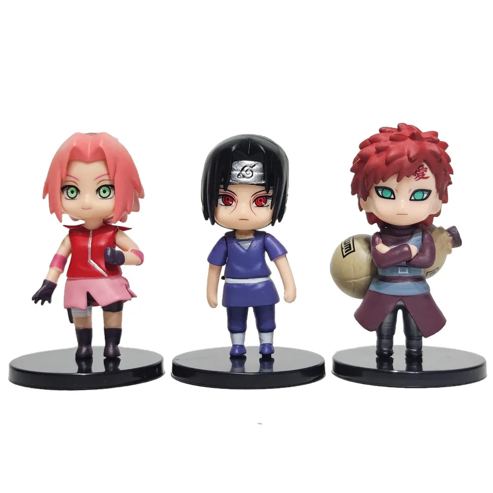 12 Pcs/Set Anime Naruto Kakashi Gaara PVC Action Figure Collectible Toy Gifts
