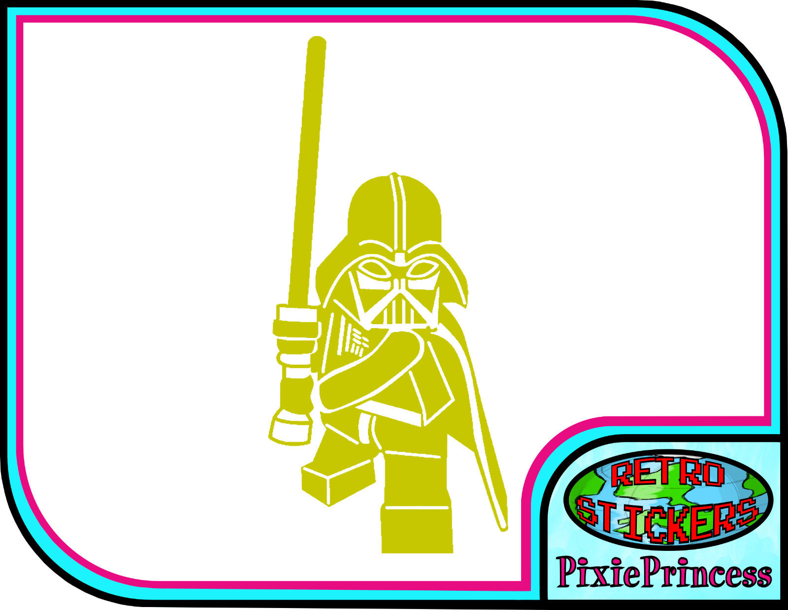 Star Wars Lego Darth Vader C Vinyl Sticker Car Bike Truck Window Wall Art Movie