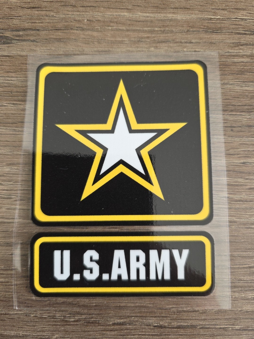 US Army Logo Raised UV DTF Full Color Sticker Decal 4in X 3in
