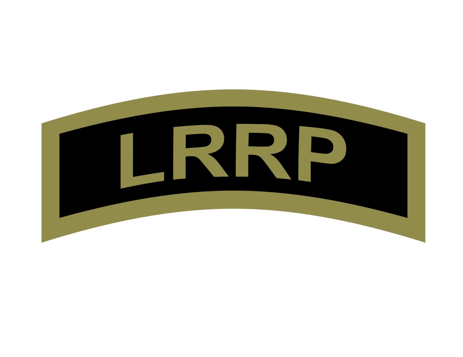 LRRP Tab Car Vinyl Window Decal/Sticker Olive/Black