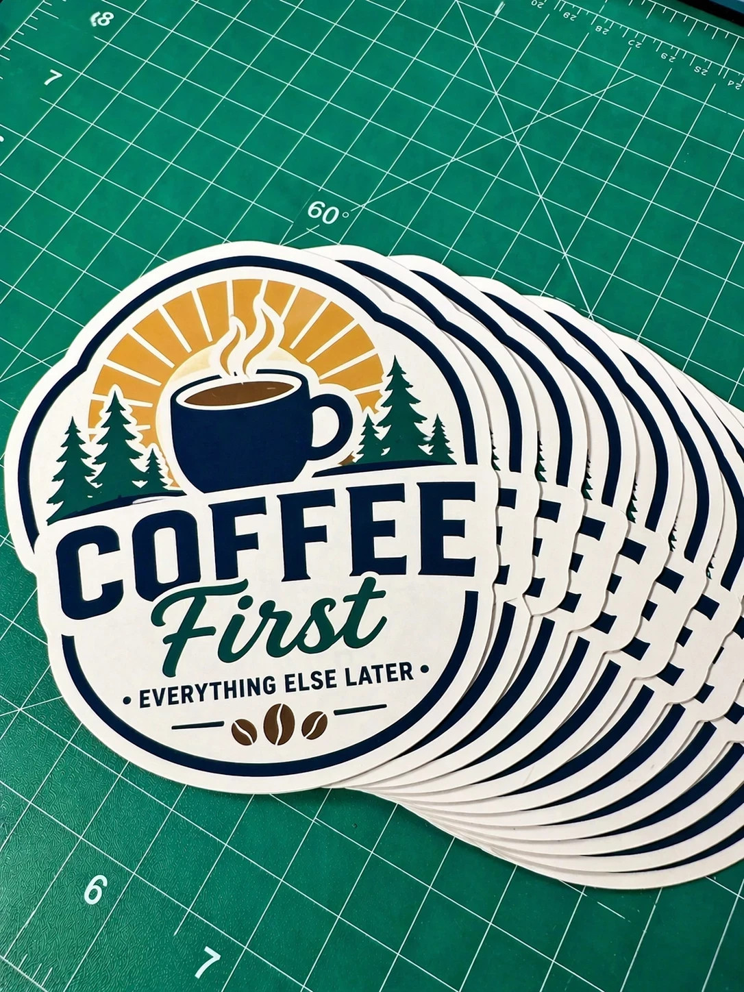 Custom Logo Vinyl Stickers Die Cut Waterproof Gloss Business Labels Decals