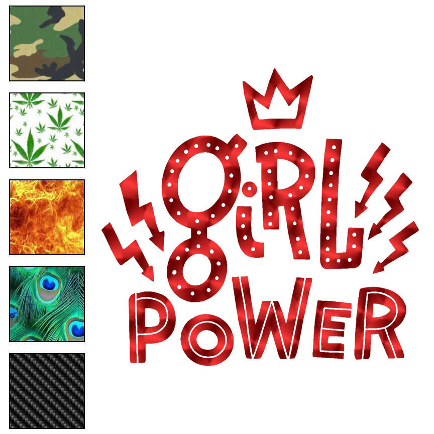 Girl Power, Vinyl Decal Sticker, 40 Patterns & 3 Sizes, #7049