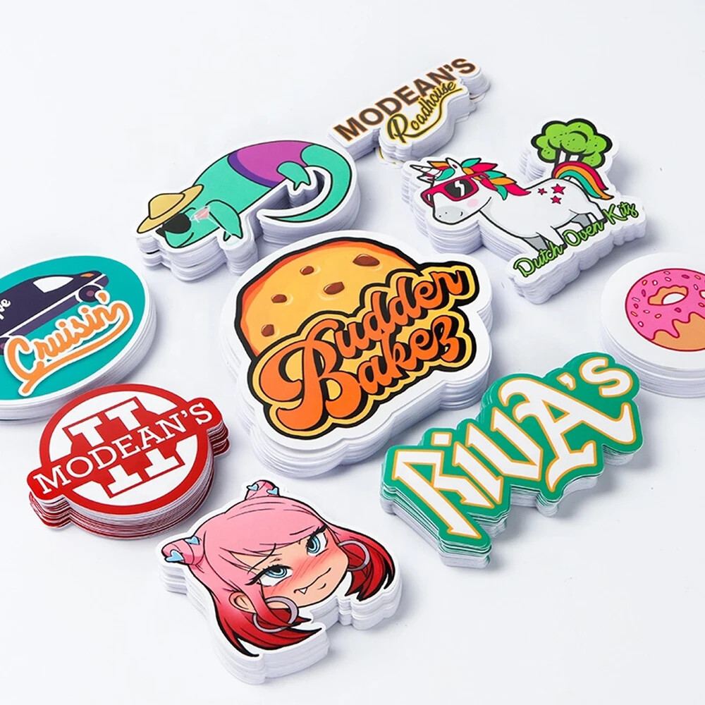 50 Custom Stickers Personalized Logo Name Label Vinyl Die Cut Car Laptop Sticker