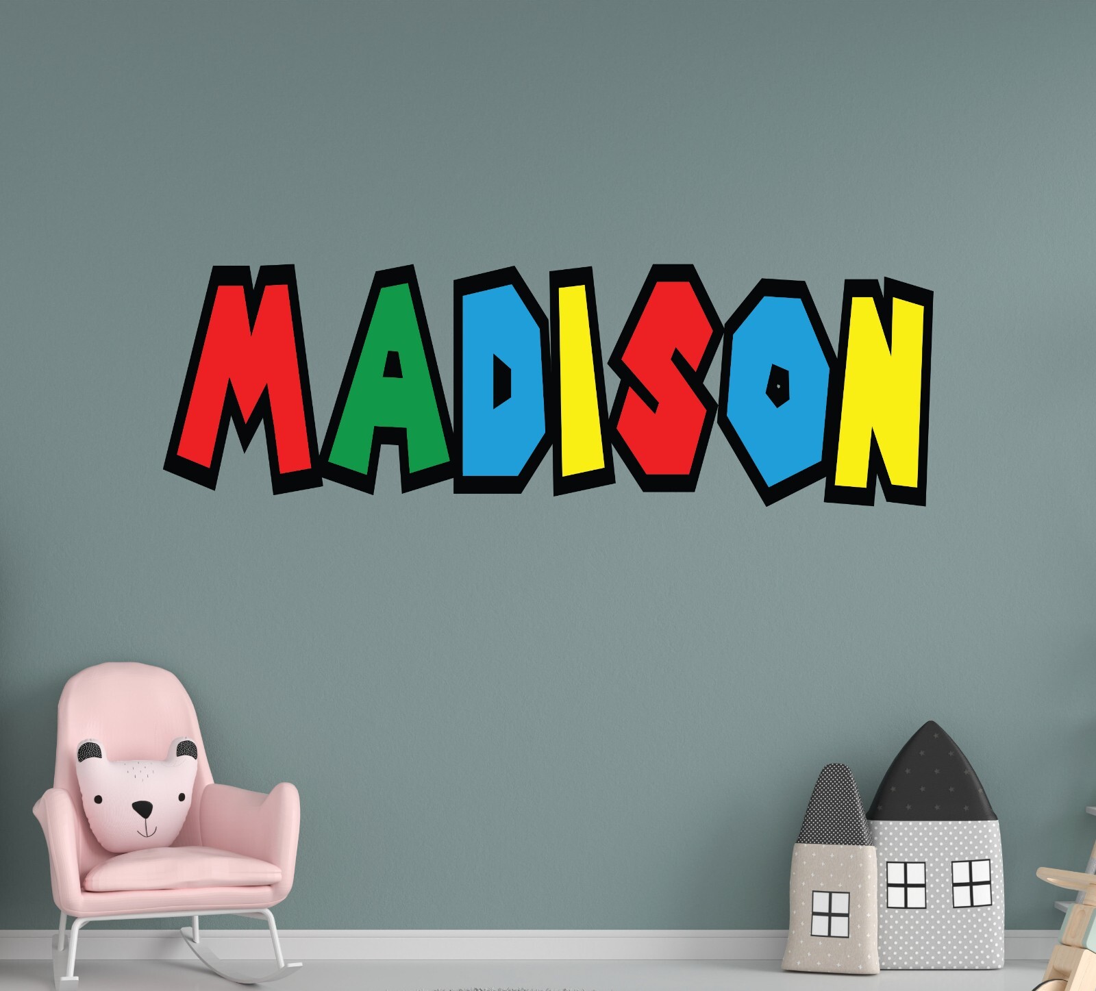 Custom Name Wall Decal – Personalized Name Wall Sticker – Mario Wall Sticker