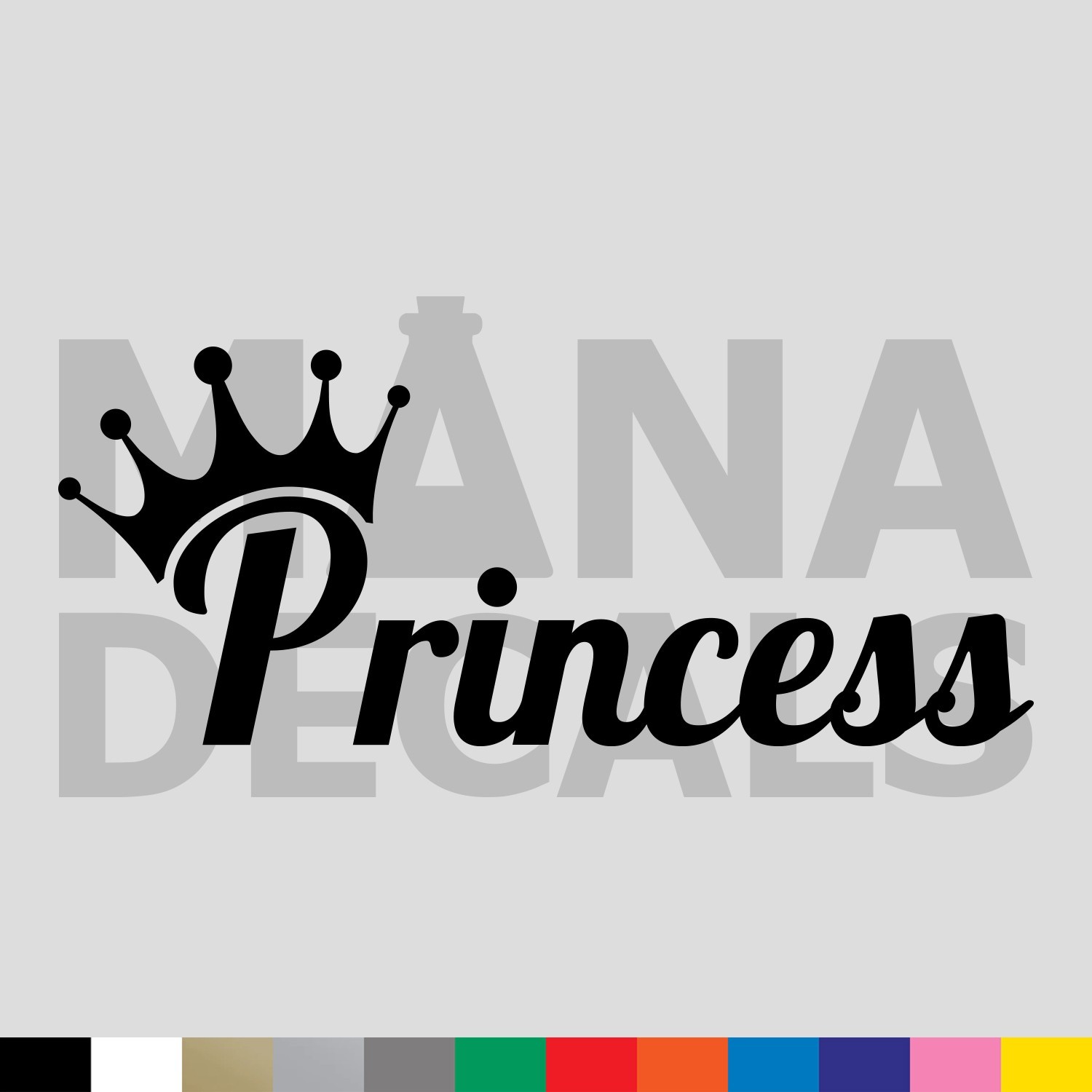 Princess Vinyl Die Cut Decal Sticker – Crown Girl