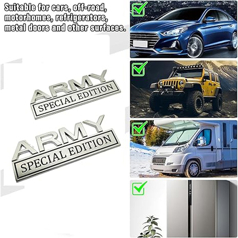 2pack Army Special Edition Emblems, Army Car Emblem 3D Badge Decal Car Truck SUV
