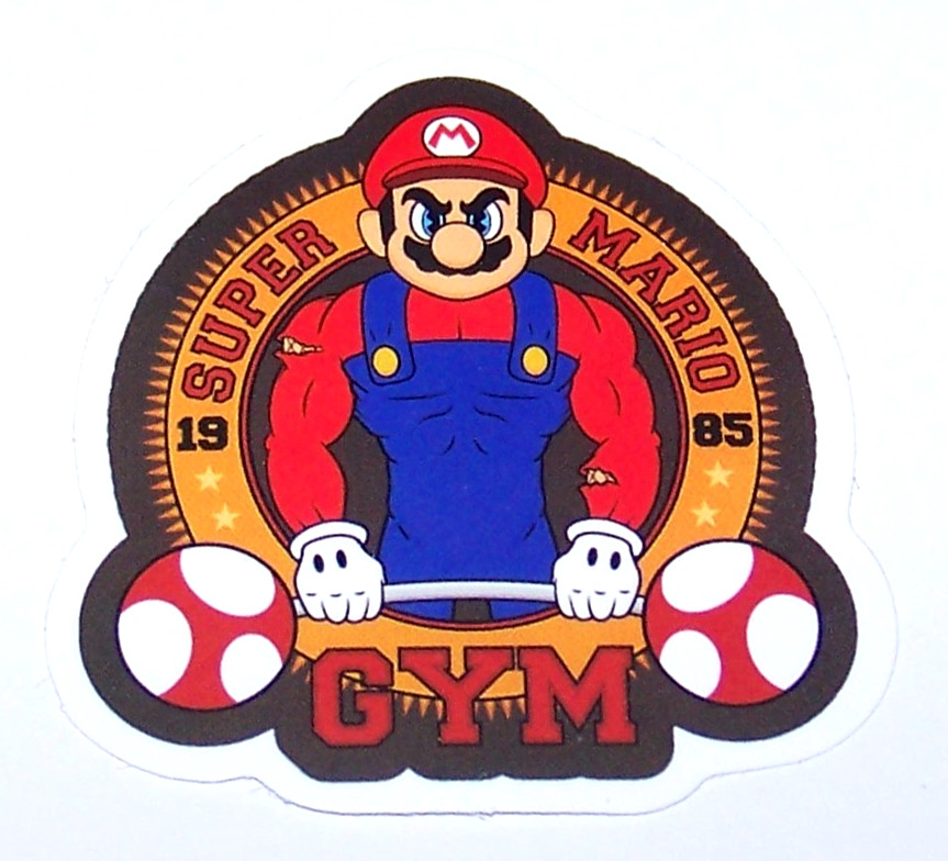 Super Mario Bros. – Cut Sticker Decal Movie Nintendo Video Game – MARIO GYM