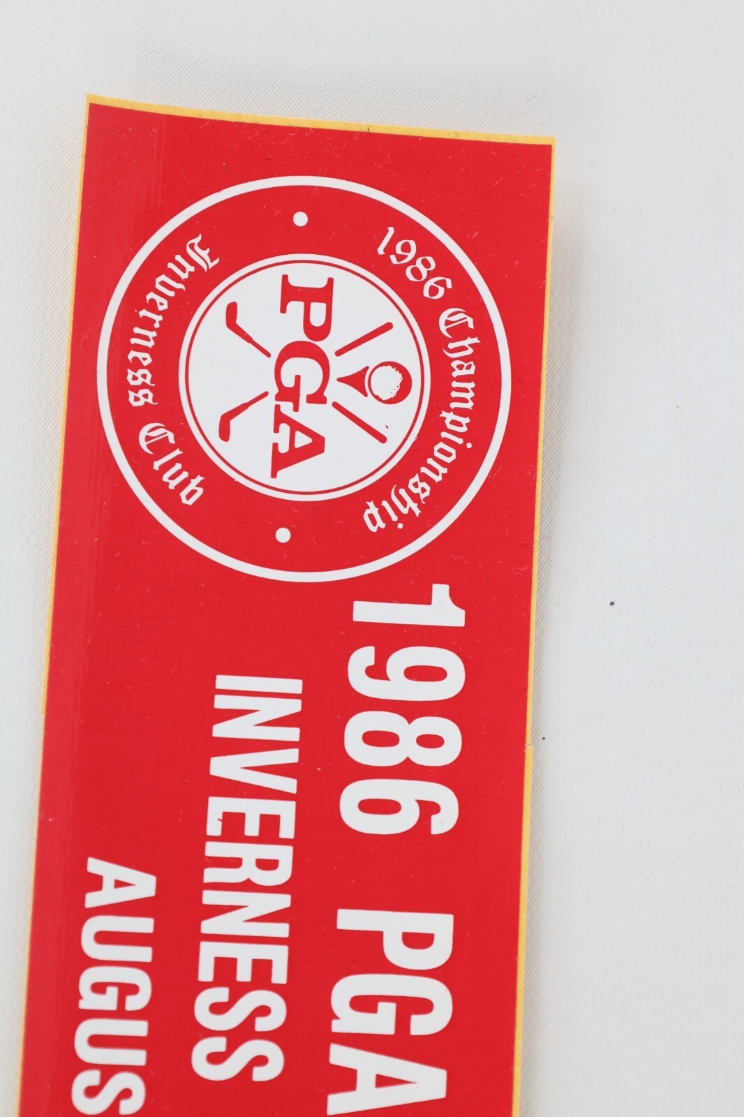 Deadstock Vtg 80s 1986 PGA Championship Inverness Club Toledo OH Bumper Sticker