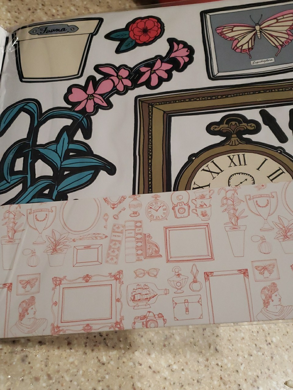 Wall Decals Julia Rothman Instantly Antique 35 Peel & Stick Decals Books Frames
