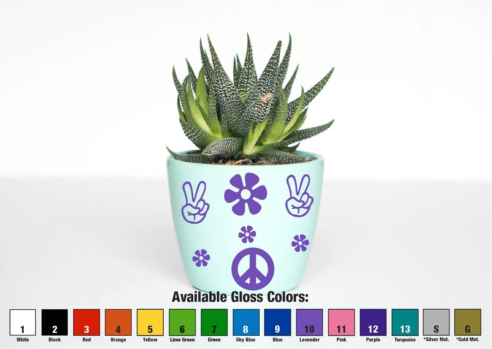 Hippie Peace Sign Decal Sticker Love Flower Power Bundle Set World Retro 70s 420