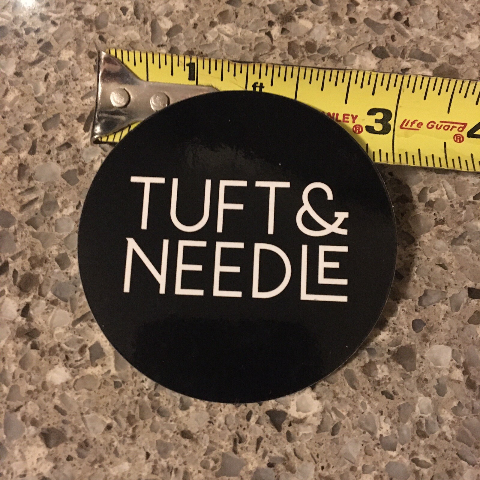 TUFT & NEEDLE brand logo Novelty sticker, about 3” diameter decal FREE SHIPPING