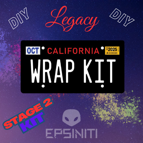 Cherry Red and White LEGACY California Plate Wrap DIY Kit