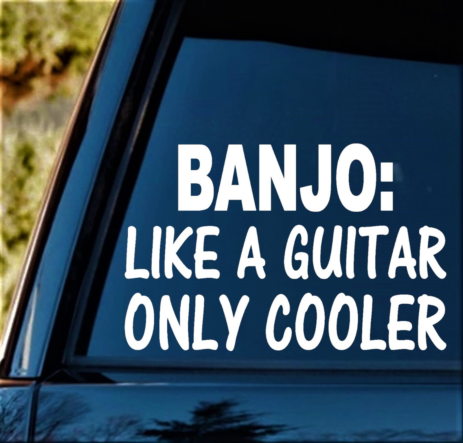 Banjo Like A Guitar Cooler Decal Sticker Bluegrass Music Art H1082