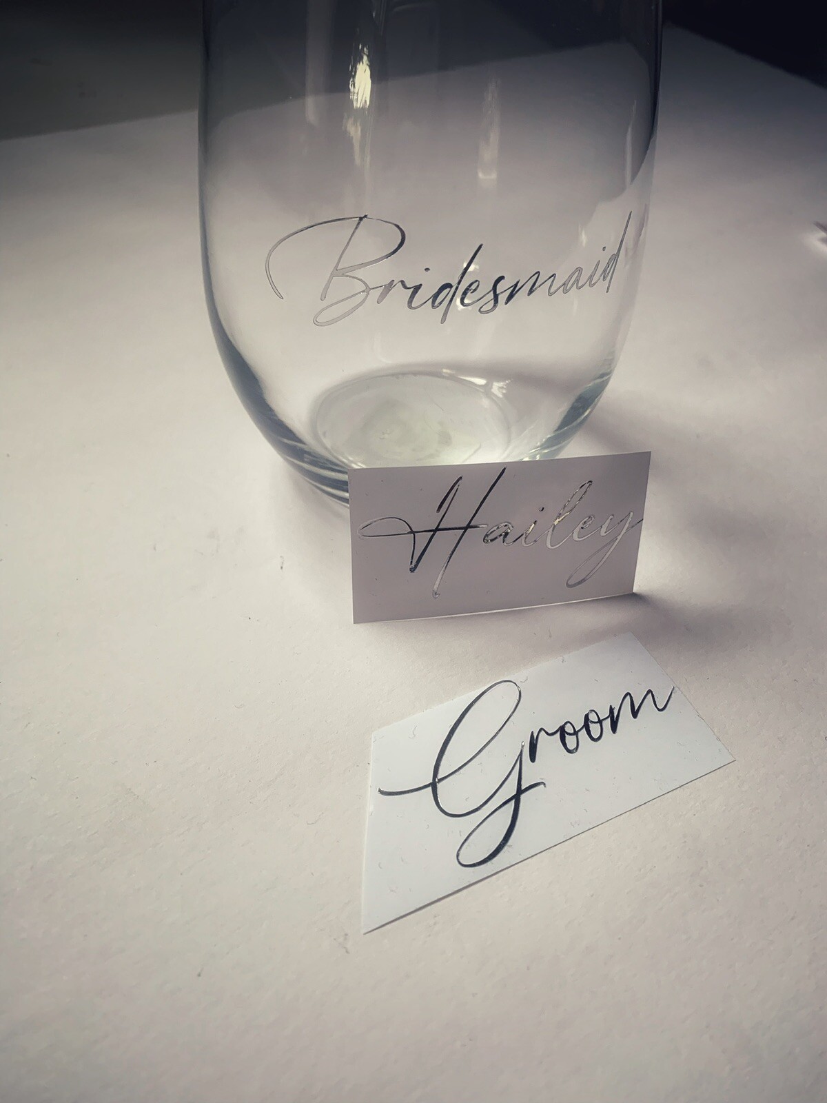 Custom Text Vinyl Lettering Sticker Decal Personalized Script Fonts In Chrome