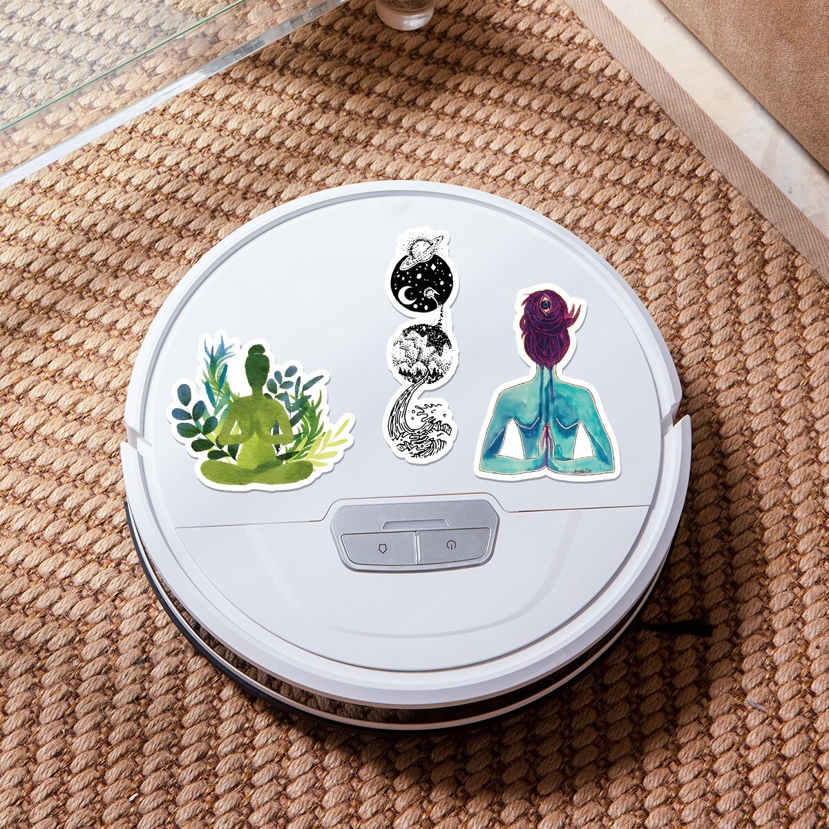50pcs Waterproof Vinyl Stickers Yoga Lifestyle Luggage Phone Laptop Water Bottle